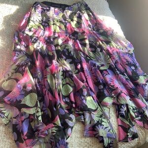 Silk fairycore midi skirt